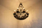Wrought Iron Scrollwork Chandelier