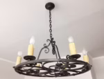 Metal Scrollwork Chandelier