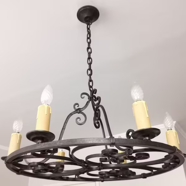 Metal Scrollwork Chandelier