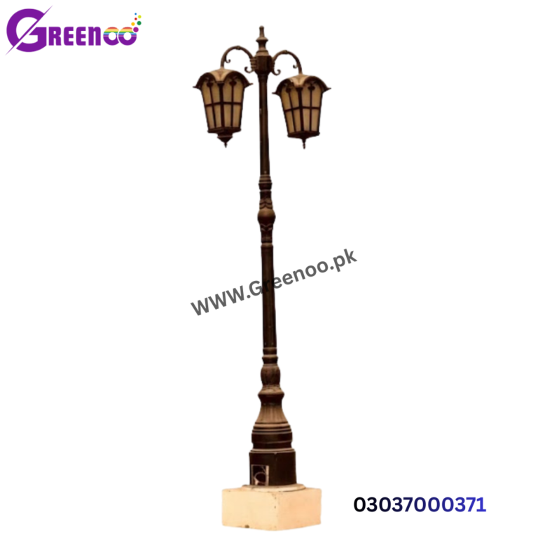 Double Head Black Fancy Pole Light